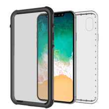 Cargar imagen en el visor de la galería, iPhone X Case, PUNKCase [CRYSTAL SERIES] Cover W/ Attached Screen Protector [BLACK] (Color in image: White)
