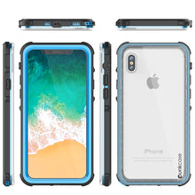 Cargar imagen en el visor de la galería, iPhone X Case, PUNKCase [CRYSTAL SERIES] Protective IP68 Certified Cover W/ Attached Screen Protector [LIGHT BLUE] (Color in image: White)
