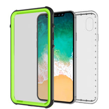 Cargar imagen en el visor de la galería, iPhone X Case, PUNKCase [CRYSTAL SERIES] Protective IP68 Certified Cover W/ Attached Screen Protector [LIGHT GREEN] (Color in image: Light Blue)
