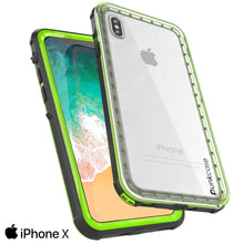 Cargar imagen en el visor de la galería, iPhone X Case, PUNKCase [CRYSTAL SERIES] Protective IP68 Certified Cover W/ Attached Screen Protector [LIGHT GREEN] (Color in image: White)
