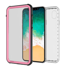 Cargar imagen en el visor de la galería, iPhone X Case, PUNKCase [CRYSTAL SERIES] Protective IP68 Certified Cover W/ Attached Screen Protector [PINK] (Color in image: Light Green)

