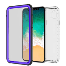 Cargar imagen en el visor de la galería, iPhone X Case, PUNKCase [CRYSTAL SERIES] Protective IP68 Certified Cover W/ Attached Screen Protector [PURPLE] (Color in image: Pink)
