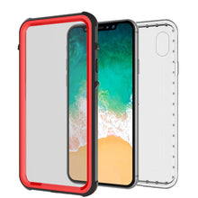 Cargar imagen en el visor de la galería, iPhone X Case, PUNKCase [CRYSTAL SERIES] Protective IP68 Certified Cover W/ Attached Screen Protector [RED] (Color in image: Purple)
