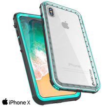 Cargar imagen en el visor de la galería, iPhone X Case, PUNKCase [CRYSTAL SERIES] Protective IP68 Certified Cover W/ Attached Screen Protector [TEAL] (Color in image: Pink)

