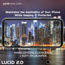 Cargar imagen en el visor de la galería, iPhone X Case, PUNKcase [LUCID 2.0 Series] [Slim Fit] Armor Cover W/Integrated Anti-Shock System &amp; Tempered Glass PUNKSHIELD Screen Protector [Black] (Color in image: Crystal Pink)
