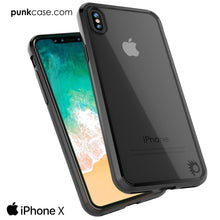 Cargar imagen en el visor de la galería, iPhone X Case, PUNKcase [LUCID 2.0 Series] [Slim Fit] Armor Cover W/Integrated Anti-Shock System &amp; Tempered Glass PUNKSHIELD Screen Protector [Black] (Color in image: Purple)
