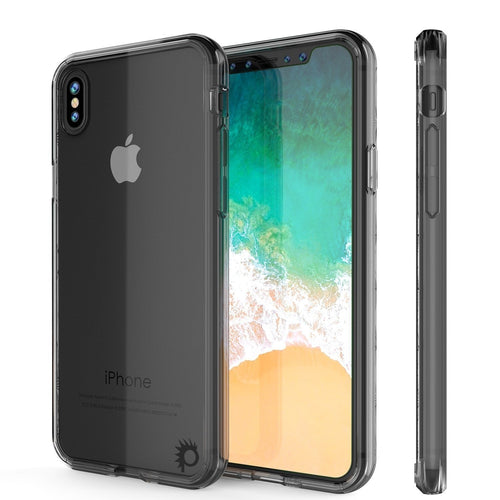 iPhone XS Max Case, PUNKcase [Lucid 2.0 Series] [Slim Fit] Armor Cover [Crystal-Black] (Color in image: Crystal Black)