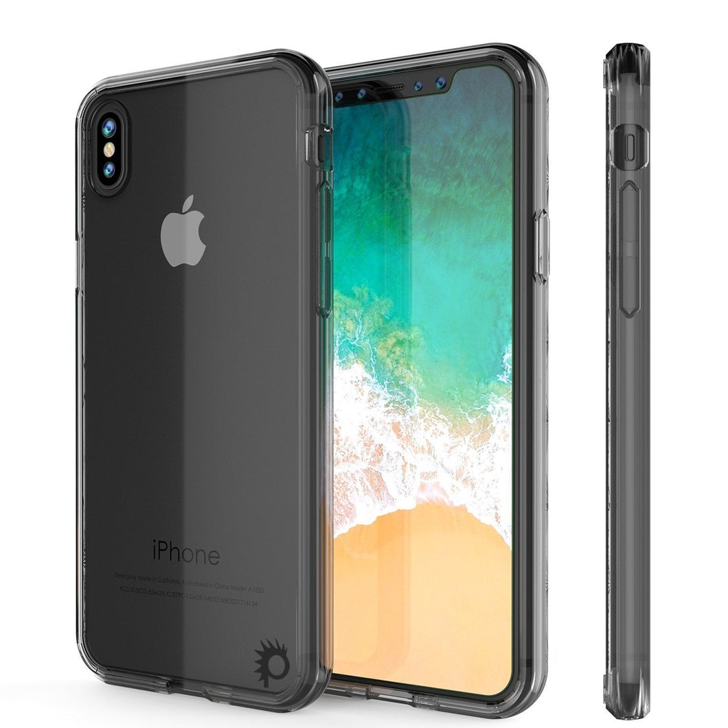 iPhone XS Max Case, PUNKcase [Lucid 2.0 Series] [Slim Fit] Armor Cover [Crystal-Black] (Color in image: Crystal Black)