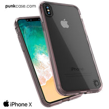 Cargar imagen en el visor de la galería, iPhone X Case, PUNKcase [LUCID 2.0 Series] [Slim Fit] Armor Cover W/Integrated Anti-Shock System &amp; Tempered Glass Screen Protector [Crystal Pink] (Color in image: Pink)
