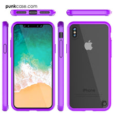 Cargar imagen en el visor de la galería, iPhone X Case, PUNKcase [LUCID 2.0 Series] [Slim Fit] Armor Cover W/Integrated Anti-Shock System &amp; Tempered Glass PUNKSHIELD Screen Protector [Purple] (Color in image: Pink)
