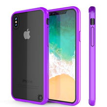 Cargar imagen en el visor de la galería, iPhone X Case, PUNKcase [LUCID 2.0 Series] [Slim Fit] Armor Cover W/Integrated Anti-Shock System &amp; Tempered Glass PUNKSHIELD Screen Protector [Purple] (Color in image: Purple)
