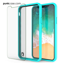 Cargar imagen en el visor de la galería, iPhone X Case, PUNKcase [LUCID 2.0 Series] [Slim Fit] Armor Cover W/Integrated Anti-Shock System &amp; Tempered Glass PUNKSHIELD Screen Protector [Teal] (Color in image: Black)
