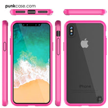 Cargar imagen en el visor de la galería, iPhone X Case, PUNKcase [LUCID 2.0 Series] [Slim Fit] Armor Cover W/Integrated Anti-Shock System &amp; Tempered Glass PUNKSHIELD Screen Protector [Pink] (Color in image: Crystal Pink)
