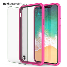 Cargar imagen en el visor de la galería, iPhone X Case, PUNKcase [LUCID 2.0 Series] [Slim Fit] Armor Cover W/Integrated Anti-Shock System &amp; Tempered Glass PUNKSHIELD Screen Protector [Pink] (Color in image: White)
