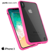 Cargar imagen en el visor de la galería, iPhone X Case, PUNKcase [LUCID 2.0 Series] [Slim Fit] Armor Cover W/Integrated Anti-Shock System &amp; Tempered Glass PUNKSHIELD Screen Protector [Pink] (Color in image: Teal)
