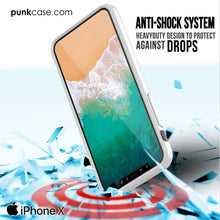Cargar imagen en el visor de la galería, iPhone X Case, PUNKcase [LUCID 2.0 Series] [Slim Fit] Armor Cover W/Integrated Anti-Shock System &amp; Tempered Glass PUNKSHIELD Screen Protector [White] (Color in image: Clear)
