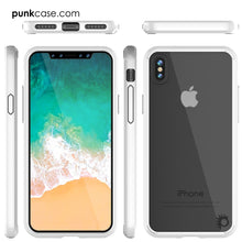 Cargar imagen en el visor de la galería, iPhone X Case, PUNKcase [LUCID 2.0 Series] [Slim Fit] Armor Cover W/Integrated Anti-Shock System &amp; Tempered Glass PUNKSHIELD Screen Protector [White] (Color in image: Black)
