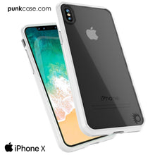 Cargar imagen en el visor de la galería, iPhone X Case, PUNKcase [LUCID 2.0 Series] [Slim Fit] Armor Cover W/Integrated Anti-Shock System &amp; Tempered Glass PUNKSHIELD Screen Protector [White] (Color in image: Teal)
