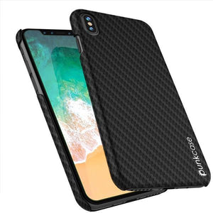 iPhone X Case, Punkcase CarbonShield, Heavy Duty & Ultra Thin 2 Piece Dual Layer [shockproof] 