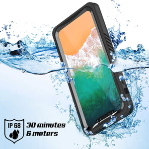 iPhone XS Max Waterproof Case, Punkcase [Extreme Series] Armor Cover W/ Built In Screen Protector [Black] (Color in image: Purple)