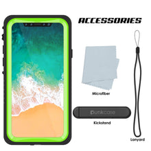 Cargar imagen en el visor de la galería, iPhone XS Max Waterproof Case, Punkcase [Extreme Series] Armor Cover W/ Built In Screen Protector [Light Green] (Color in image: Clear)
