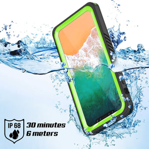 iPhone XS Max Waterproof Case, Punkcase [Extreme Series] Armor Cover W/ Built In Screen Protector [Light Green] (Color in image: Teal)