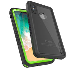 Cargar imagen en el visor de la galería, iPhone XS Max Waterproof Case, Punkcase [Extreme Series] Armor Cover W/ Built In Screen Protector [Light Green] (Color in image: Purple)
