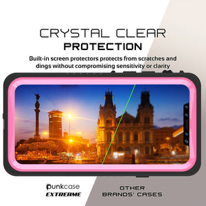 iPhone XS Max Waterproof Case, Punkcase [Extreme Series] Armor Cover W/ Built In Screen Protector [Pink] (Color in image: Light Blue)