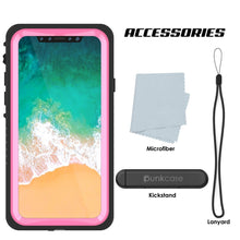 Load image into Gallery viewer, iPhone XS Max Waterproof Case, Punkcase [Extreme Series] Armor Cover W/ Built In Screen Protector [Pink] (Color in image: Clear)
