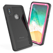 Load image into Gallery viewer, iPhone XS Max Waterproof Case, Punkcase [Extreme Series] Armor Cover W/ Built In Screen Protector [Pink] (Color in image: Red)
