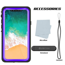 Load image into Gallery viewer, iPhone XS Max Waterproof Case, Punkcase [Extreme Series] Armor Cover W/ Built In Screen Protector [Purple] (Color in image: Clear)
