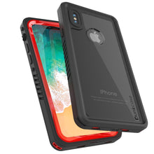 Cargar imagen en el visor de la galería, iPhone XS Max Waterproof Case, Punkcase [Extreme Series] Armor Cover W/ Built In Screen Protector [Red] (Color in image: White)
