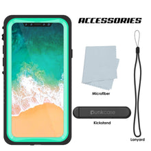 Cargar imagen en el visor de la galería, iPhone XS Max Waterproof Case, Punkcase [Extreme Series] Armor Cover W/ Built In Screen Protector [Teal] (Color in image: Clear)
