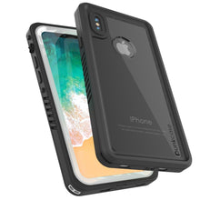 Cargar imagen en el visor de la galería, iPhone XS Max Waterproof Case, Punkcase [Extreme Series] Armor Cover W/ Built In Screen Protector [White] (Color in image: Black)
