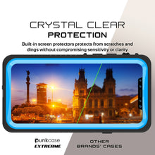 Cargar imagen en el visor de la galería, iPhone XS Max Waterproof Case, Punkcase [Extreme Series] Armor Cover W/ Built In Screen Protector [Light Blue] (Color in image: Black)
