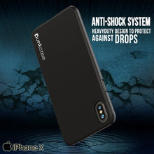 Cargar imagen en el visor de la galería, iPhone X Case, Punkcase [Solid Series] Ultra Thin Cover [shockproof] [dirtproof] for Apple iPhone 10 [Black] 
