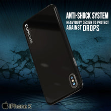 Cargar imagen en el visor de la galería, iPhone X Case, Punkcase [Solid Series] Ultra Thin Cover [shockproof] [dirtproof] for Apple iPhone 10 [Jet black] 
