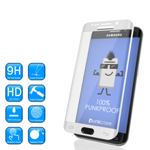 Load image into Gallery viewer, Galaxy S7 Edge White Punkcase Glass SHIELD Tempered Glass Screen Protector 0.33mm Thick 9H Glass (Color in image: Clear)
