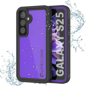 Galaxy S25 Case impermeable Punkcase Studstar Purple Fin 6.2 pies IP68 IP68 Choque/prueba de nieve