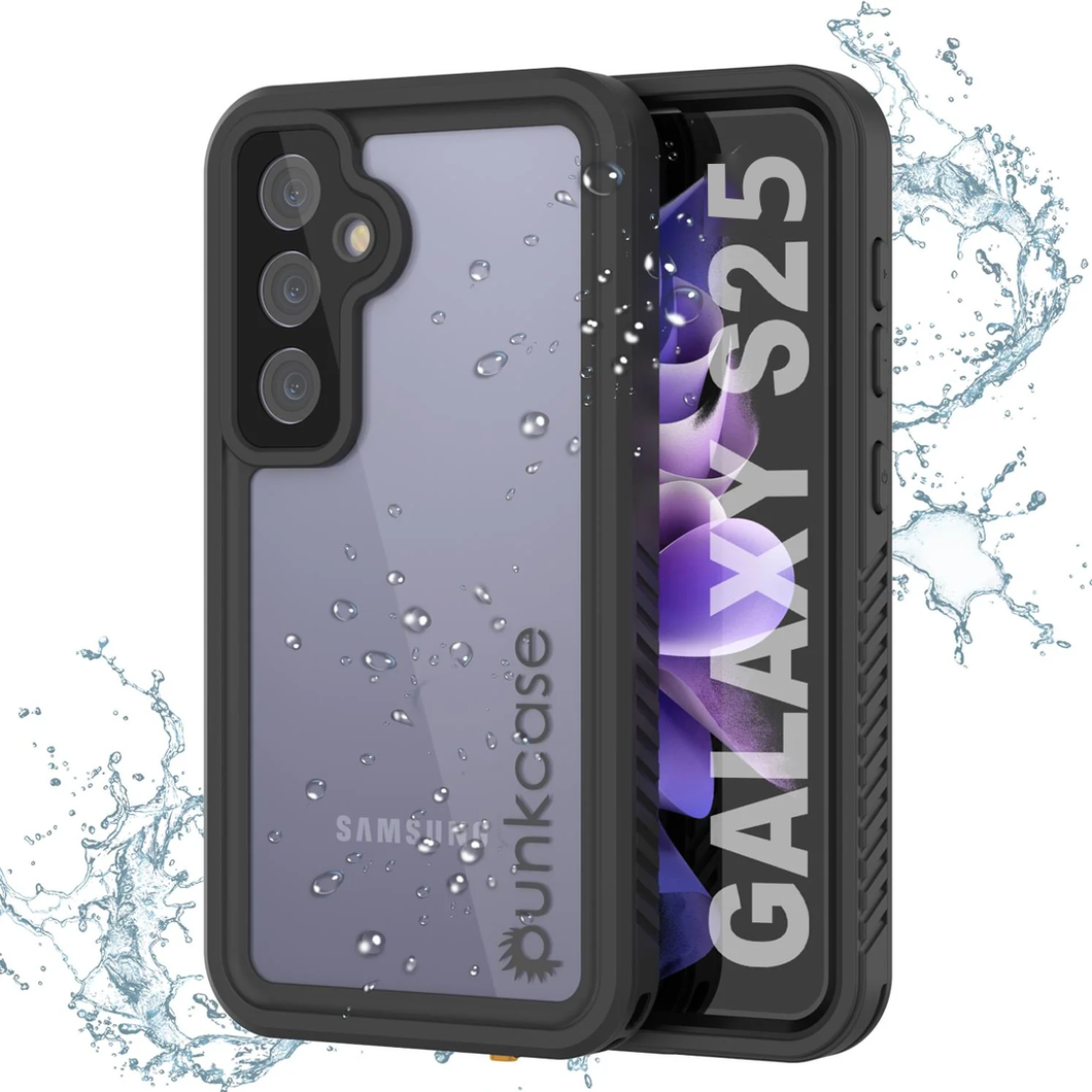 Galaxy S25 Case impermeable Punkcase Studstar transparente de 6.2 pies IP68 IP68 Choque/prueba de nieve