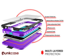 Load image into Gallery viewer, iPhone 6S+/6+ Plus Waterproof Case, PUNKcase StudStar Purple w/ Attached Screen Protector | Warranty (Color in image: black)
