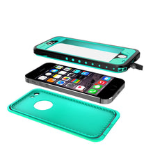 Cargar imagen en el visor de la galería, iPhone 5S/5 Waterproof Case, PunkCase StudStar Teal Case Water/Shock/Dirt Proof | Lifetime Warranty (Color in image: white)
