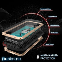 Cargar imagen en el visor de la galería, iPhone SE/5/5s Case, Punkcase® METALLIC Series GOLD w/ TEMPERED GLASS | Aluminum Frame (Color in image: Black)
