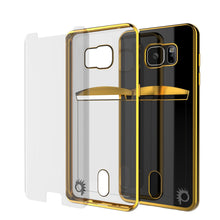 Load image into Gallery viewer, Galaxy S7 EDGE Case, PUNKCASE® LUCID Gold Series | Card Slot | SHIELD Screen Protector | Ultra fit (Color in image: Balck)
