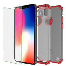 Cargar imagen en el visor de la galería, iPhone X Case, Punkcase [BLAZE SERIES] Protective Cover W/ PunkShield Screen Protector [Shockproof] [Slim Fit] for Apple iPhone 10 [Red] (Color in image: Black)
