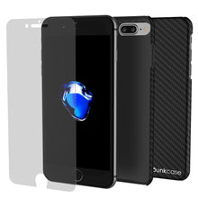 Load image into Gallery viewer, iPhone 8+ Plus Case - Punkcase CarbonShield Jet Black 
