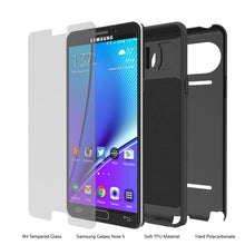 Cargar imagen en el visor de la galería, Galaxy Note 5 Case PunkCase CLUTCH Black Series Slim Armor Soft Cover Case w/ Tempered Glass (Color in image: White)
