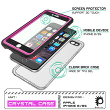 Cargar imagen en el visor de la galería, iPhone 6/6S Waterproof Case, PUNKcase CRYSTAL Pink W/ Attached Screen Protector  | Warranty (Color in image: teal)
