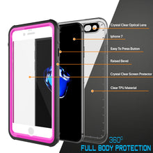 Load image into Gallery viewer, ) Crystal Clear Optical Lens Iphone 7 Easy To Press Button Raised Bevel Crystal Clear Screen Protector Clear TPU Material 360° FULL BODY PROTECTION (Color in image: Teal)

