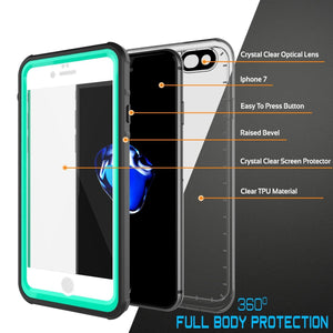 Apple iPhone SE (4.7") Waterproof Case, PUNKcase CRYSTAL Teal W/ Attached Screen Protector  | Warranty (Color in image: Pink)